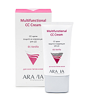 Aravia Professional SPF-20 Multifunctional CC Cream, Vanilla 01 - СС-крем защитный 50 мл