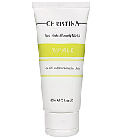 Christina Sea Herbal Beauty Mask Green Apple - Яблочная маска красоты для жирной и комбинированной кожи 60 мл