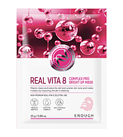Enough Real Vita 8 Complex Pro Bright Up Mask - Маска тканевая с витаминами для сияния кожи 25 мл