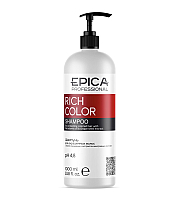 Epica Professional Rich Color - Шампунь для окрашенных волос с маслом макадамии и экстрактом виноградных косточек 1000 мл