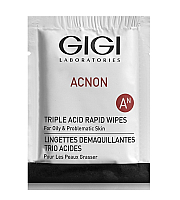 GIGI Acnon Triple Acid Rapid Wipes - Салфетка-пилинг трехкислотная 1 шт