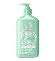 Hempz Beauty Actives Cucumber and Aloe Moisturizer - Молочко для тела с церамидами и В3 Огурец и Алое 500 мл