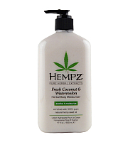 Hempz Fresh Coconut and Watermelon Herbal Moisturizer - Молочко для тела увлажняющее Кокос и Арбуз 500 мл