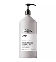 L'Oreal Professionnel Serie Expert Silver - Шампунь для нейтрализации желтизны осветленных и седых волос, 1500 мл