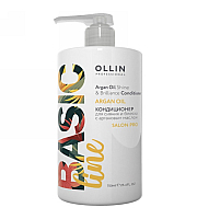 OLLIN BASIC LINE Argan Oil Shine and Brilliance - Шампунь для сияния и блеска с аргановым маслом, 750мл