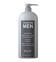 Ollin Premier For Men Shampoo Hair and Body Refreshening - Шампунь для волос и тела освежающий 1000 мл
