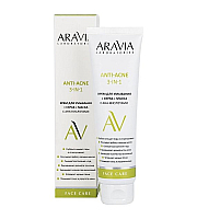 Aravia Laboratories Anti-acne 3-in-1 - Крем для умывания + скраб + маска с АНА-кислотами 100 мл