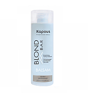 Kapous Professional Blond Bar - Питательный оттеночный бальзам для оттенков блонд Пепельный 200 мл 
