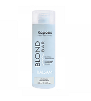 Kapous Professional Blond Bar - Питательный оттеночный бальзам для оттенков блонд Платиновый 200 мл 