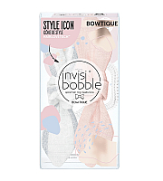 Invisibobble BOWTIQUE DUO Nordic Breeze Summer Lemming Go - Резинка для волос, цвет белый/розовый 2 шт