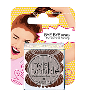 Invisibobble ORIGINAL Pretzel Brown - Резинка-браслет для волос, цвет коричневый 3 шт (с подвесом)