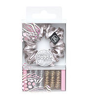 Invisibobble Duo Tamed Beauty - Подарочный набор, цвет сиреневый/золотой/серебряный