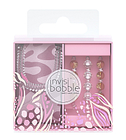  Invisibobble Duo Sauvage Beauty - Подарочный набор, цвет сиреневый/золотой/розовый