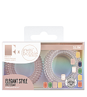 Invisibobble SLIM Pink Glasses - Резинка для волос, цвет прозрачный/нежно-роховый 3 шт