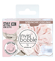 Invisibobble SPRUNCHIE Nordic Breeze Go with the Floe - Резинка-браслет для волос, цвет розовый/бежевый 2 шт