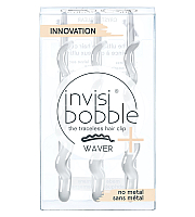 Invisibobble WAVER Crystal Clear - Заколка для волос (с подвесом), цвет прозрачный 3 шт