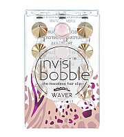 Invisibobble WAVER Wildlife Nightlife - Заколка для волос, цвет золотой/розовый 3 шт