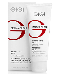 GIGI Derma Clear Skin Protective SPF-15 - Крем увлажняющий защитный SPF15 75 мл