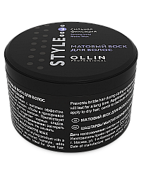 Ollin Style Strong Hold Matte Wax - Матовый воск для волос сильной фиксации 50 г