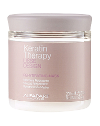 Alfaparf Keratin Therapy Lisse Design Rehydrating Mask - Кератиновая увлажняющая восстанавливающая маска для волос 200 мл