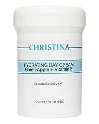 Christina Hydrating Day Cream Green Apple + Vitamin E - Увлажняющий дневной крем с зеленым яблоком и витамином Е 250 мл