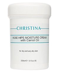 Christina Rose Hips Moisture Cream with Carrot Oil - Увлажняющий крем с маслом шиповника и морковным маслом 250 мл