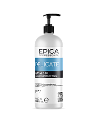 Epica Professional Delicate - Бессульфатный шампунь 1000 мл