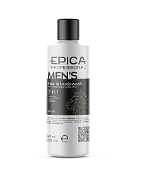 Epica Professional Men's 3 in 1 - Универсальный мужской шампунь для волос и тела 250 мл