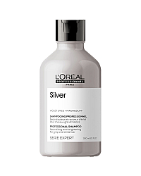 L'Oreal Professionnel Serie Expert Silver - Шампунь для нейтрализации желтизны осветленных и седых волос, 300 мл