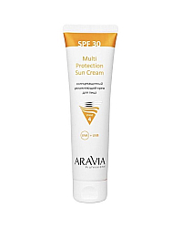Aravia Professional Multi Protection Sun Cream SPF 30 - Солнцезащитный увлажняющий крем для лица 100 мл