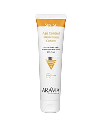 Aravia Professional Age Control Sunscreen Cream SPF 50 - Солнцезащитный анти-возрастной крем для лица 100 мл