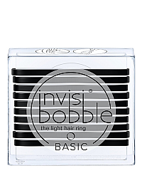 Invisibobble BASIC True Black - Резинка для волос, цвет черный 10 шт