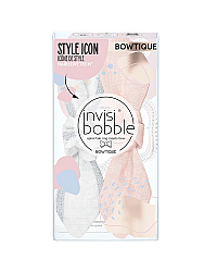 Invisibobble BOWTIQUE DUO Nordic Breeze Summer Lemming Go - Резинка для волос, цвет белый/розовый 2 шт