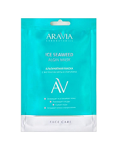 Aravia Laboratories Ice Seaweed Algin Mask - Альгинатная маска с экстрактом мяты и спирулины 30 г