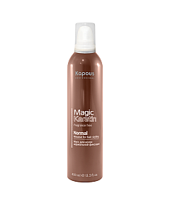 Kapous Professional Mousse for Hair Styling Normal Fixation - Мусс для укладки волос нормальной фиксации с кератином 400 мл 