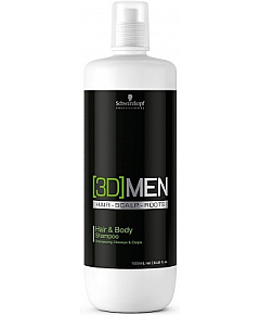 Schwarzkopf [3D] Men Hair & Body Shampoo - Шампунь для волос и тела 1000 мл