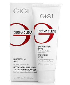 GIGI Derma Clear Skin Protective SPF-15 - Крем увлажняющий защитный SPF15 75 мл