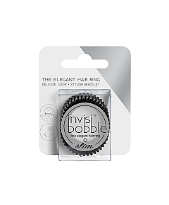 Invisibobble SLIM True Black - Резинка-браслет для волос (с подвесом)