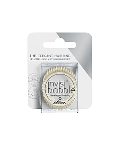 Invisibobble SLIM Stay Gold - Резинка-браслет для волос (с подвесом)