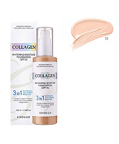 Enough Collagen Whitening Foundation 3 in 1 - Тональная основа с колагеном 13 тон 100 мл