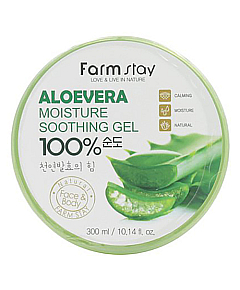 FarmStay Aloe Vera Moisture Soothing Gel - Гель многофункциональный с экстрактом алоэ вера 300 мл