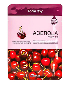 FarmStay Visible Difference Mask Sheet Acerola - Маска тканевая с экстрактом ацеролы 23 мл