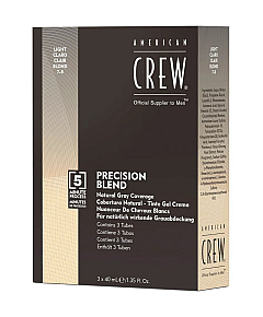 American Crew Precision Blend - Краска для седых волос светлый оттенок 7/8 3*40 мл