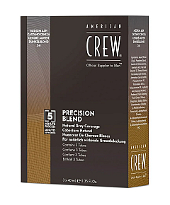 American Crew Precision Blend - Краска для седых волос пепельный оттенок 5/6 3*40 мл