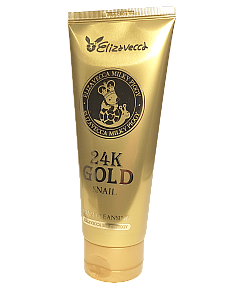Elizavecca 24K Gold Snail Cleansing Foam - Пенка для умывания с муцином улитки и золотом 180 мл