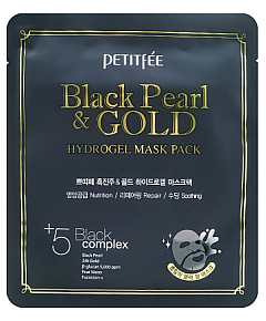 PETITFEE Black Pearl & Gold Hydrogel Mask Pack - Маска для лица гидрогелевая 32 гр