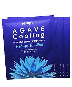 PETITFEE Agave Cooling Hydrogel Face Mask - Охлаждающая гидрогелевая маска с экстрактом агавы 5*32 гр