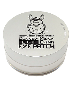 Elizavecca Donkey Piggy Milky EGF Cling Eye Patch - Биюцеллюлозные патчи с ослиным молоком 60 шт