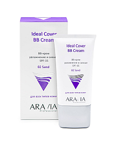 Aravia Professional SPF-15 Ideal Cover BB-Cream Sand 02 - BB-крем увлажняющий туба 50 мл