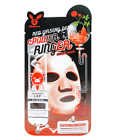 Elizavecca Red Ginseng Deep Power Ringer Mask - Тканевая маска для лица с красным женьшенем 23 мл